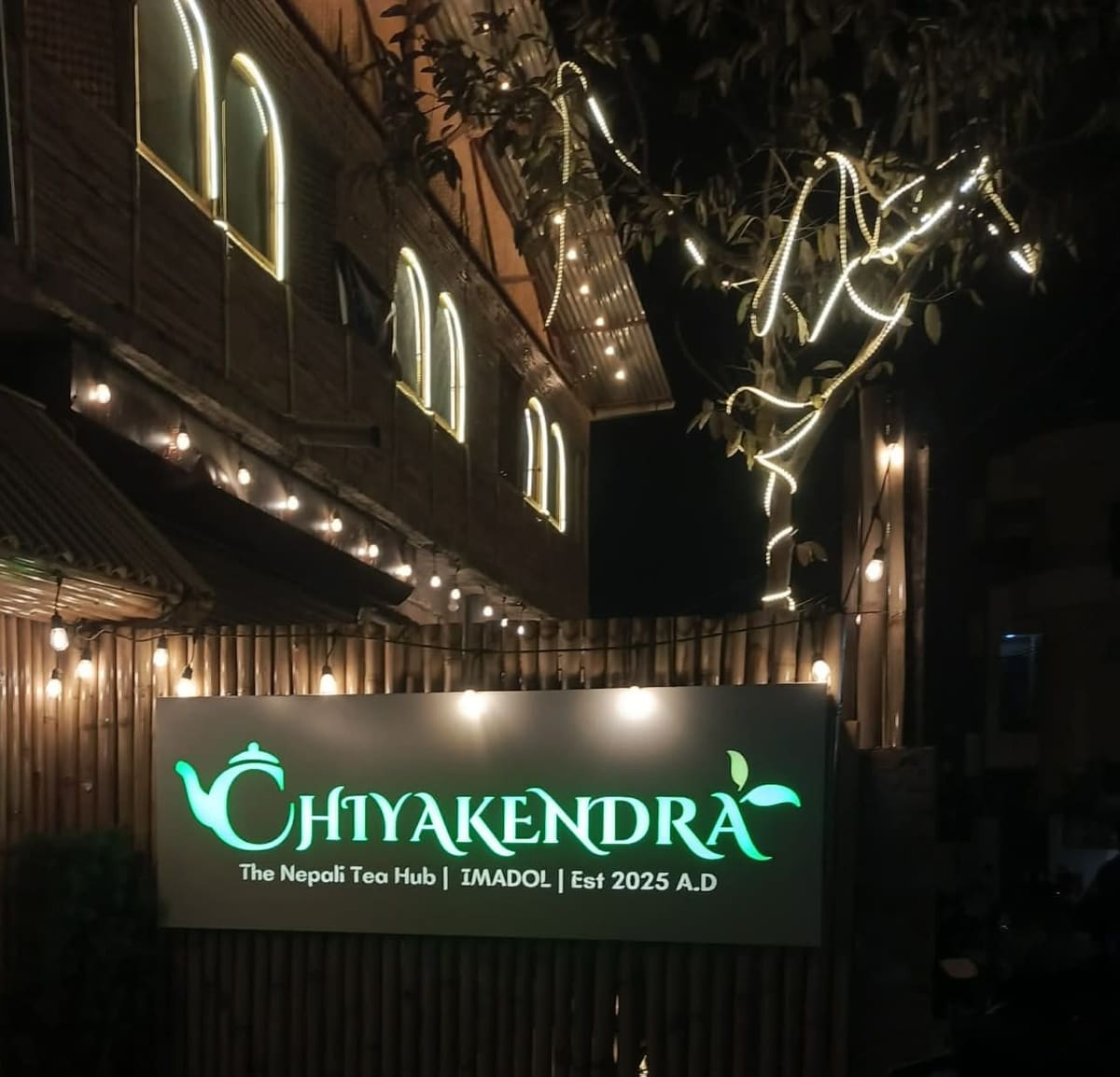 2D cafe signage for Chiya Kendra — Glow N Sign Nepal