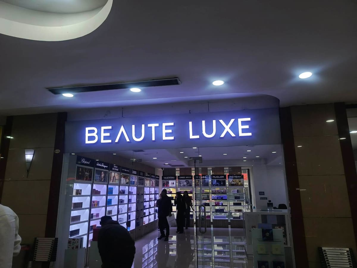 3D acrylic channel letters for Beauty Luxe by Glow N Sign Nepal