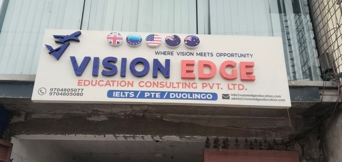 3D sign board for Vision Edge by Glow N Sign Nepal