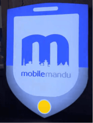 Acrylic logo cut-out for MobileMandu — Glow N Sign Nepal