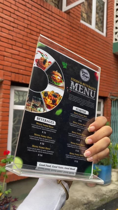Crystal clear style on your table! Our acrylic menu stands are minimal, elegant, and built